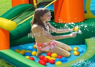 Tropikal Oyun Merkezi Jump Castle / Yaz aylarında Çocuklar İçin Şişme Su Kaydırağı