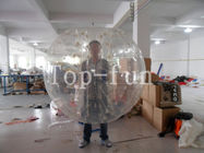PVC / TPU Tente Şişme Vücut Zorbing Kabarcık Topu, Bahçesi İçin İnsan Haddeleme Topu